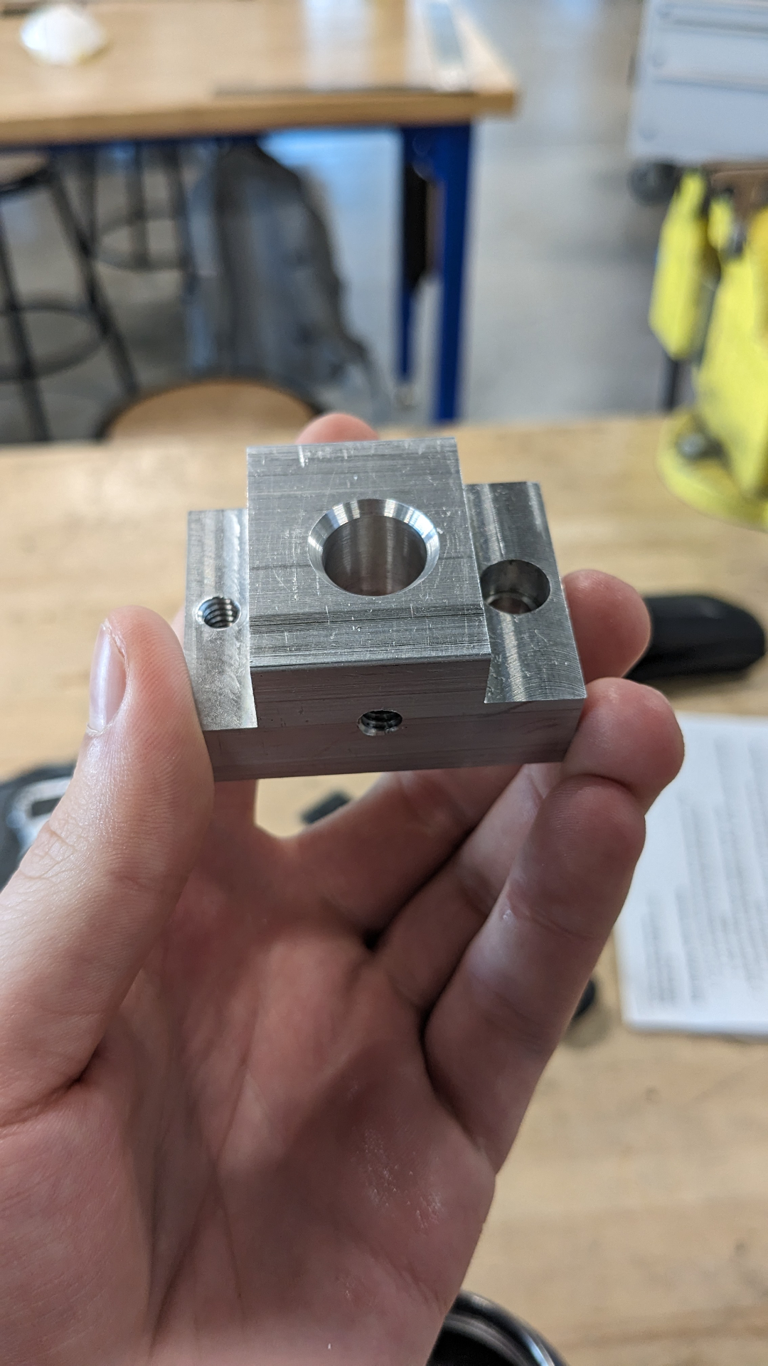 Aluminum CNC-machined fixture block